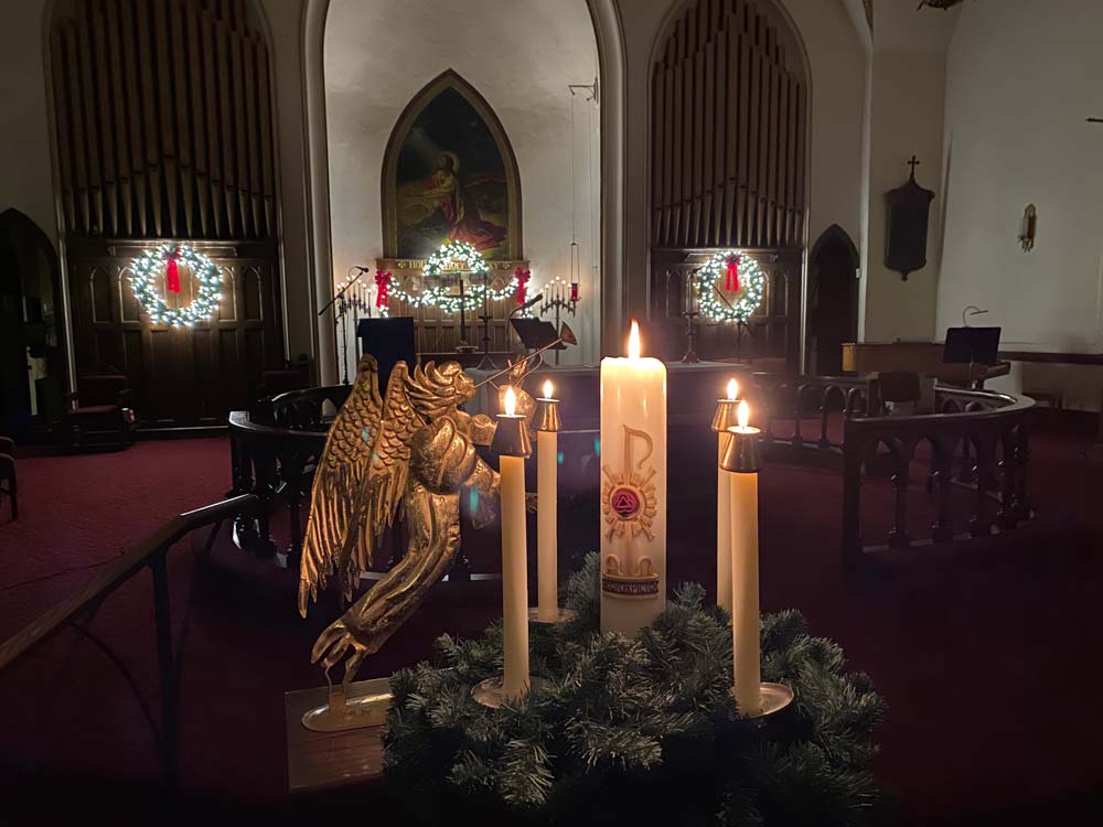 The advent wreath at Christmas