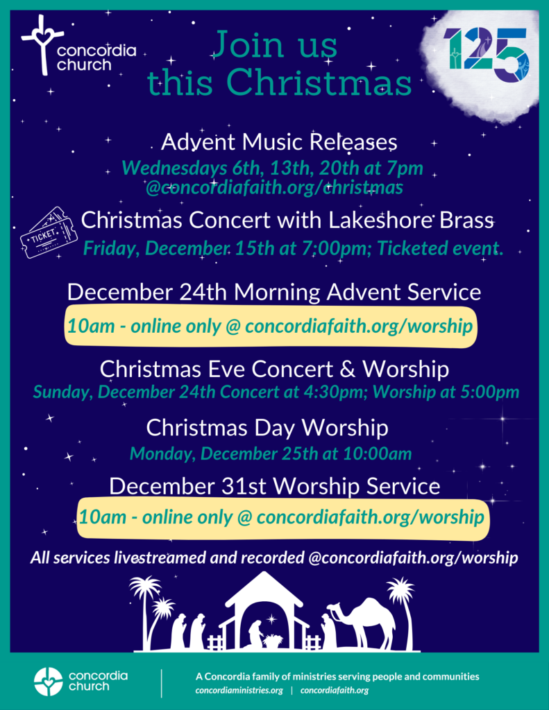 Concordia Church Christmas flyer 2020
